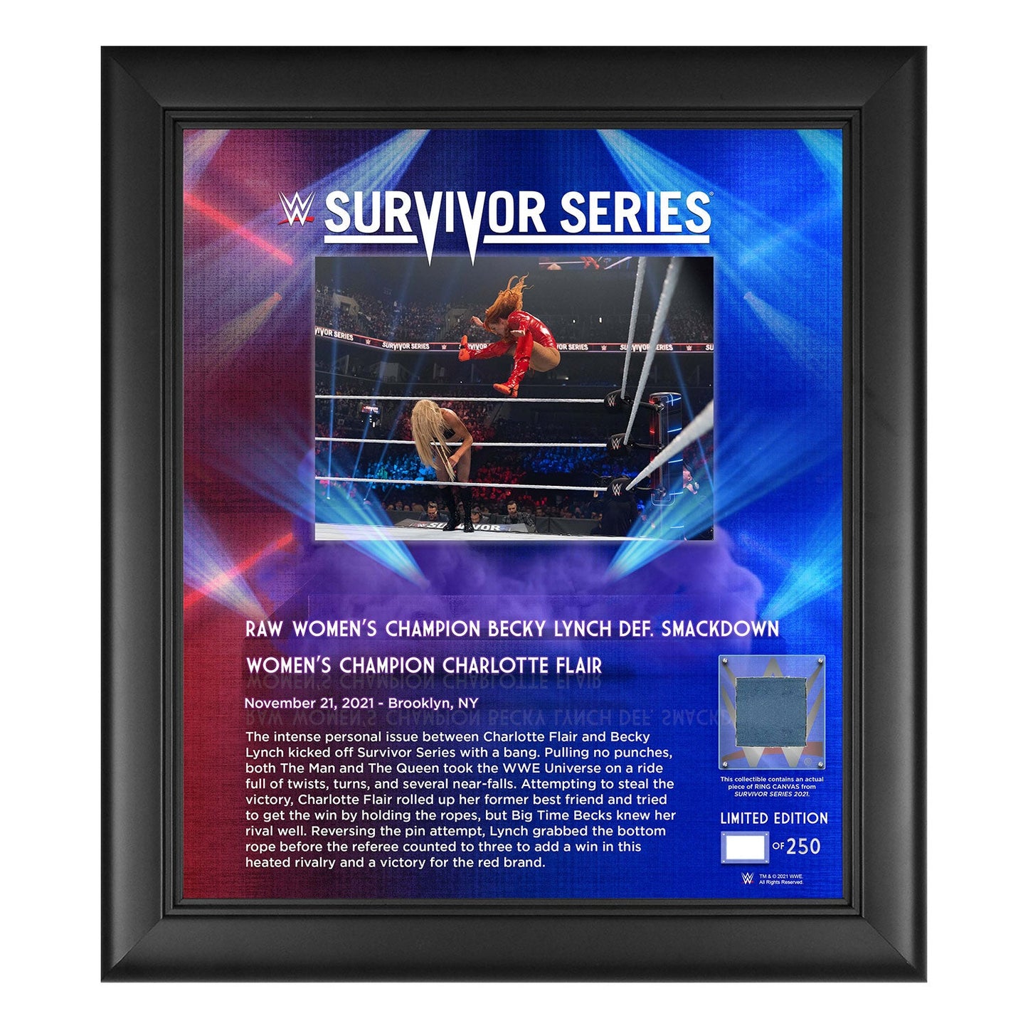 Becky Lynch Survivor Series 2021 15x17 Commemorative Plaque