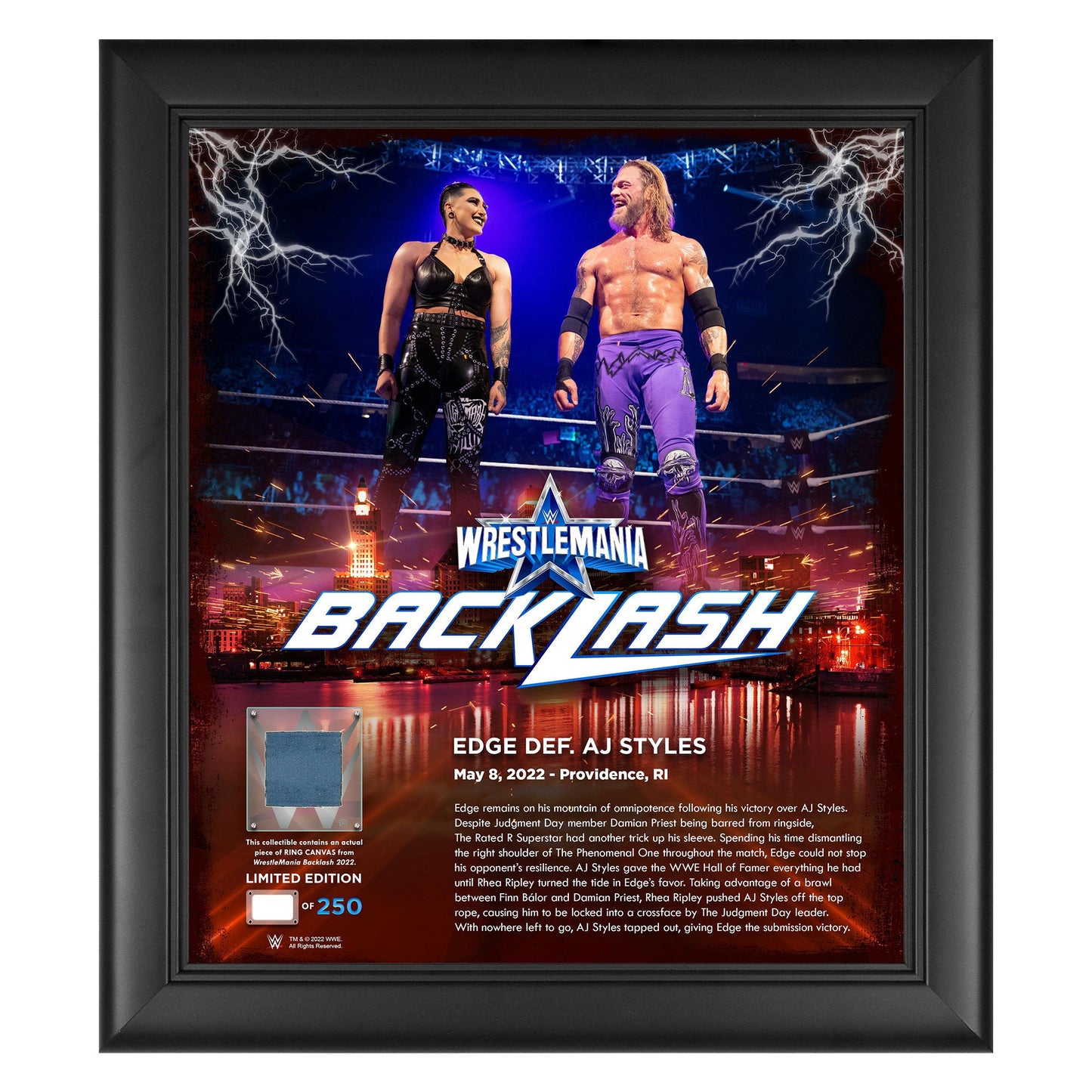 Edge Backlash 2022 15x17 Commemorative Plaque