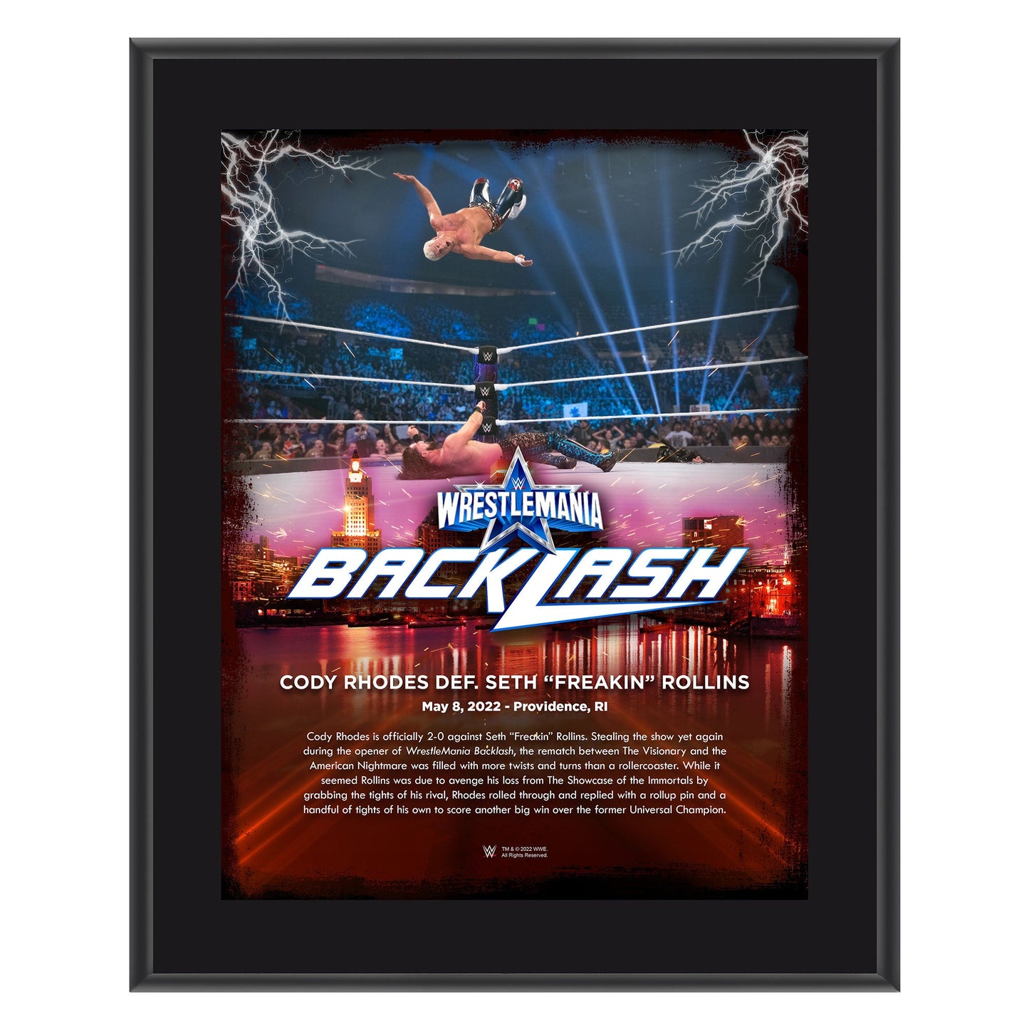 Cody Rhodes Backlash 2022 10x13 Commemorative Plaque
