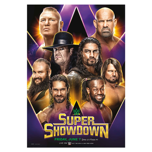 WWE Super Show Down 2019 Poster Wall art PW Catalog