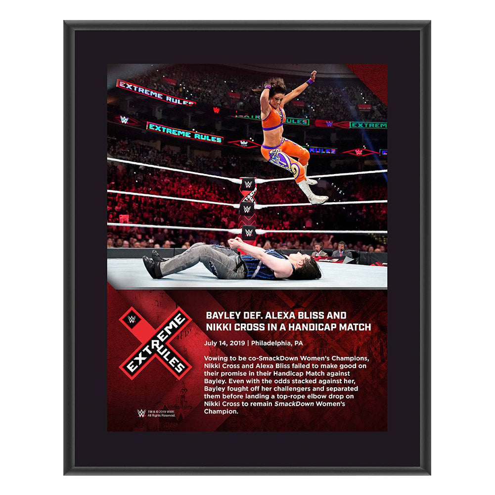 Bayley Extreme Rules 2019 10 x 13 Commemorative Plaque