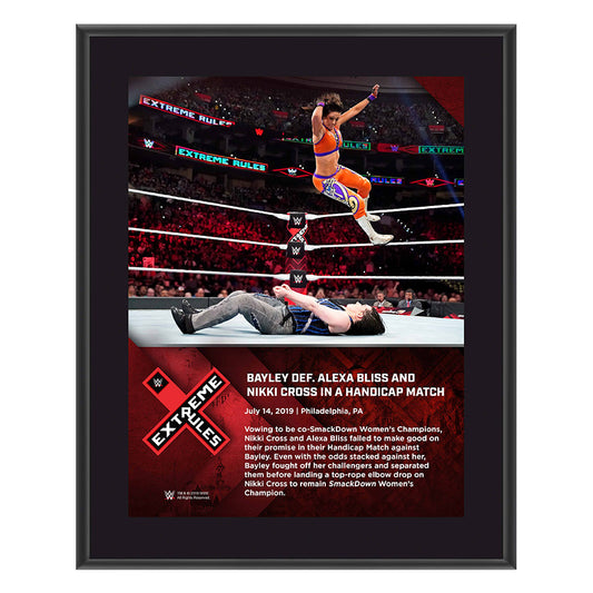 Bayley Extreme Rules 2019 10 x 13 Commemorative Plaque Plaque PW Catalog