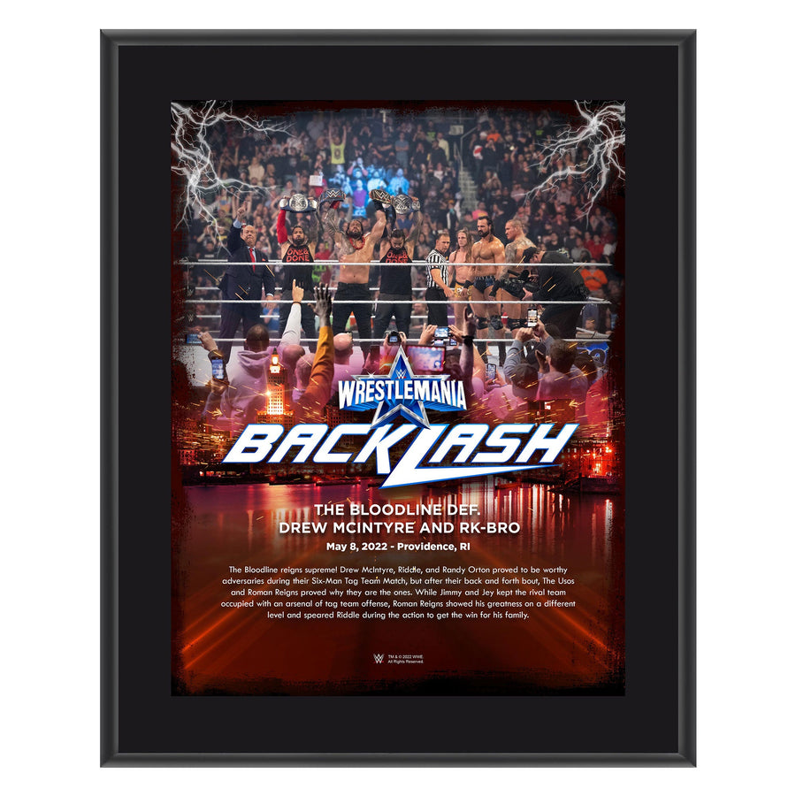 The Bloodline Backlash 2022 10x13 Commemorative Plaque