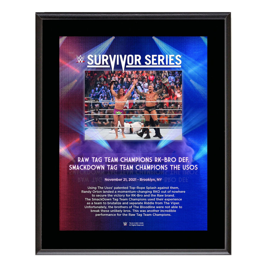 RK-Bro Survivor Series 2021 10x13 Commemorative Plaque Plaque PWcatalog