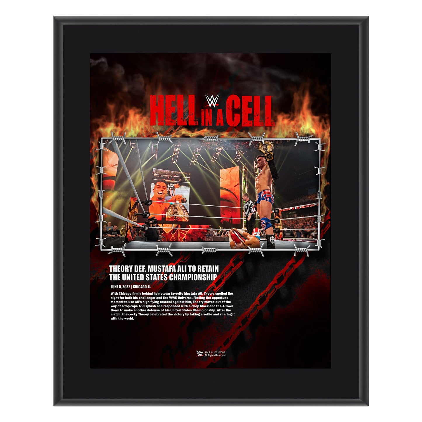 Theory Hell in a Cell 2022 10x13 Commemorative Plaque