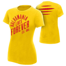 Hulk Hogan "Hulkamania Lives Forever" Women's Authentic T-Shirt T-Shirt PW Catalog