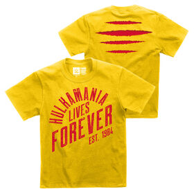 Hulk Hogan "Hulkamania Lives Forever" Youth Authentic T-Shirt T-Shirt PW Catalog