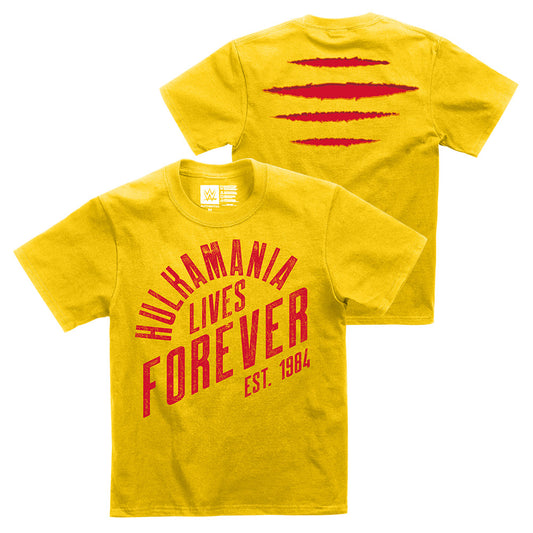 Hulk Hogan "Hulkamania Lives Forever" Youth Authentic T-Shirt T-Shirt PW Catalog
