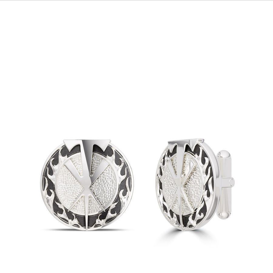 Undertaker Bixler Cuff Links in Sterling Silver