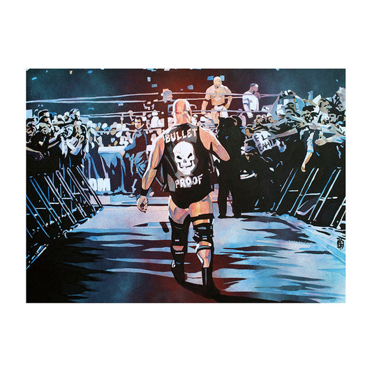 Stone Cold Steve Austin "Bullet Proof" 11 x 14 Rob Schamberger Art Print Wall art PW Catalog