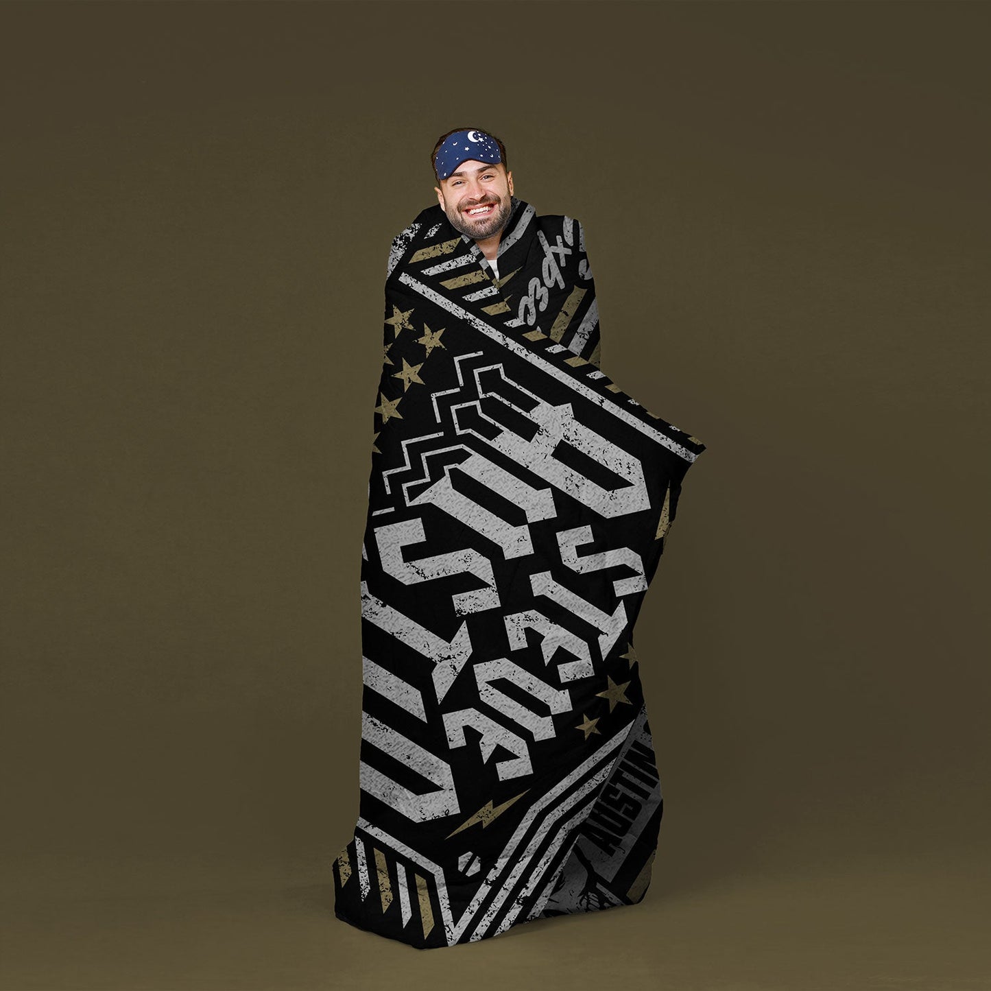 Stone Cold Steve Austin Sleep Squad Fleece Throw Blanket