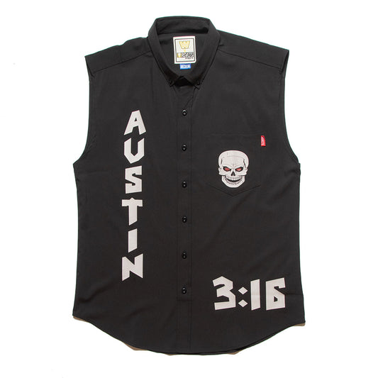 Stone Cold Steve Austin RSVLTS Sleeveless Button Down Shirt PW Catalog