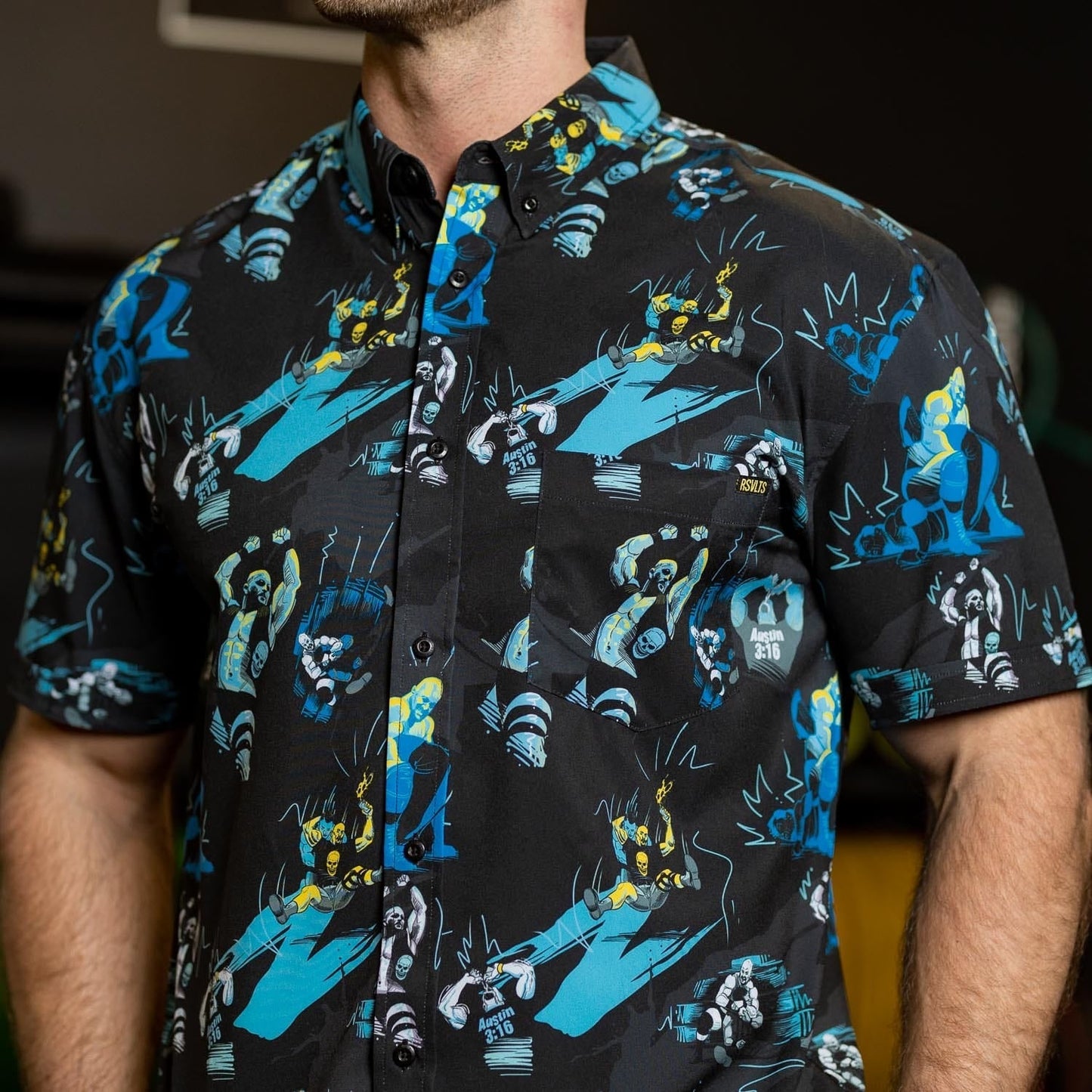 Stone Cold Steve Austin RSVLTS Button Down Shirt