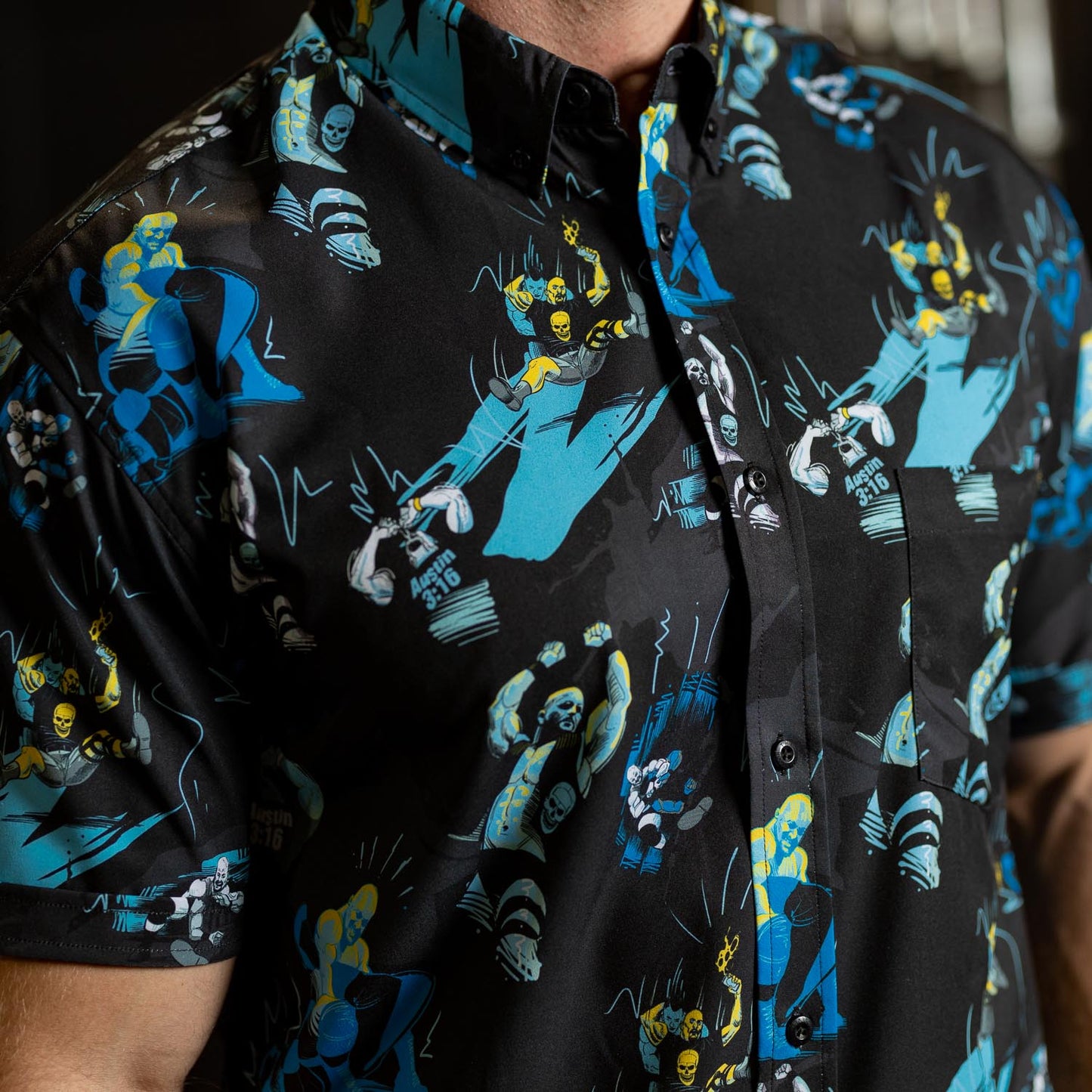Stone Cold Steve Austin RSVLTS Button Down Shirt