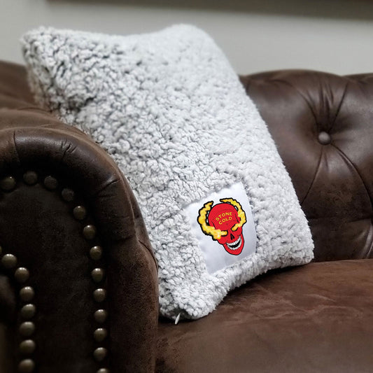 Stone Cold Steve Austin "Smoking Skull" Sherpa Throw Pillow