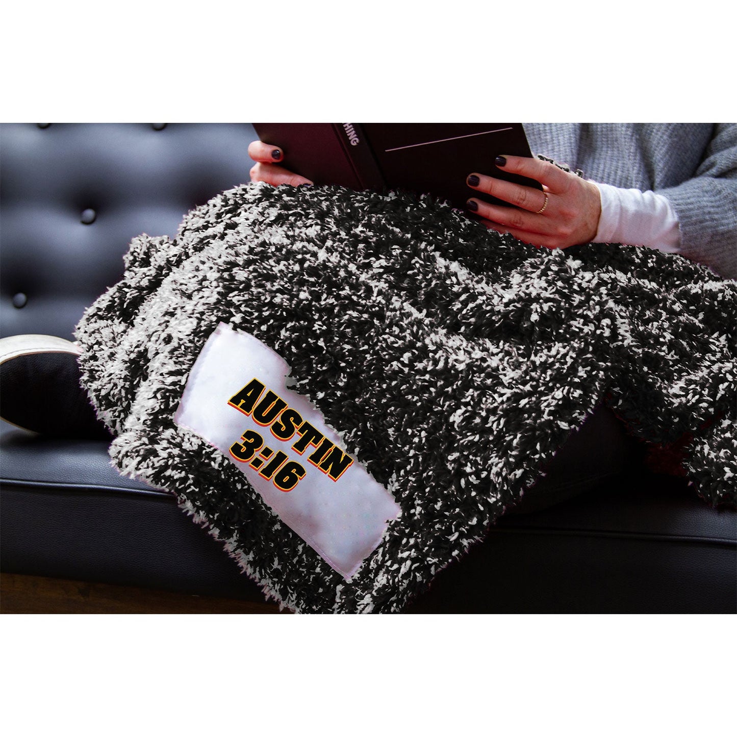 Stone Cold Steve Austin "Smoking Skull" Sherpa Blanket
