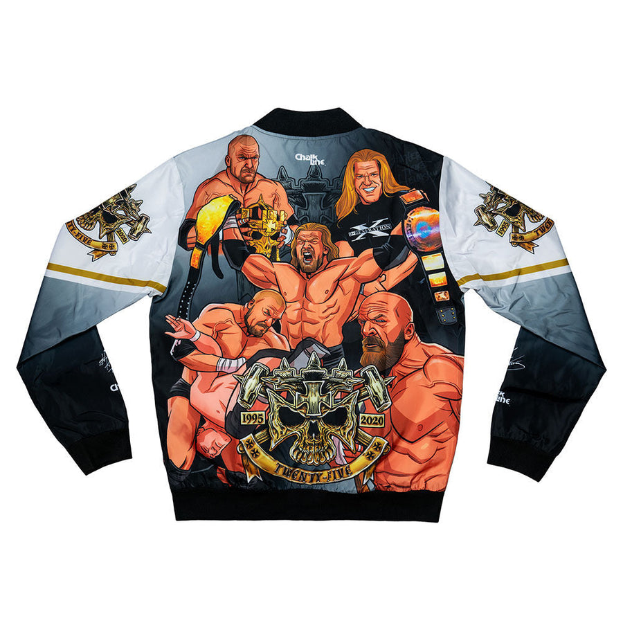 Triple H "25 Years" Retro Fanimation Chalk Line Jacket  1