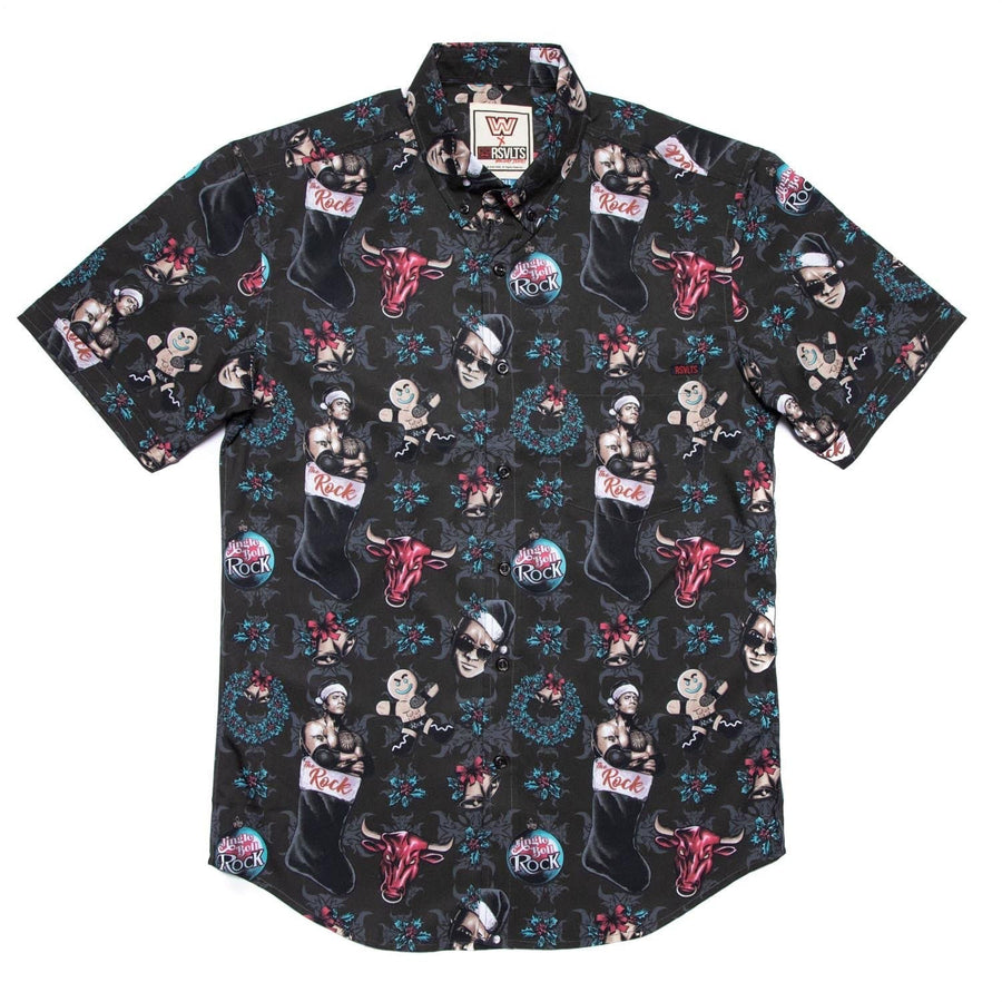The Rock "Jingle Bell Rock" RSVLTS Short Sleeve Button Down