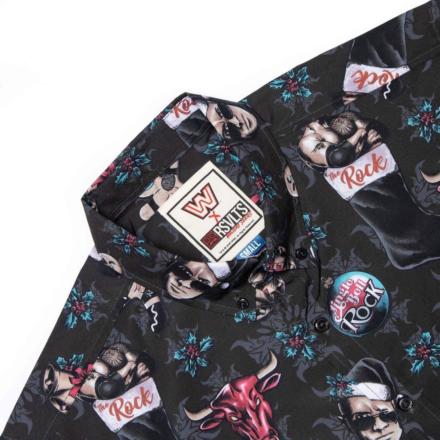 The Rock "Jingle Bell Rock" RSVLTS Short Sleeve Button Down