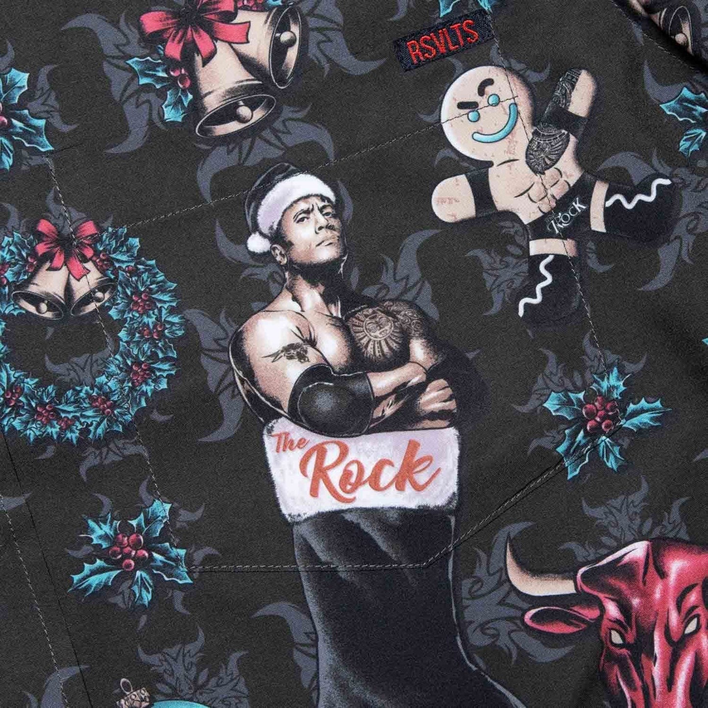 The Rock "Jingle Bell Rock" RSVLTS Short Sleeve Button Down