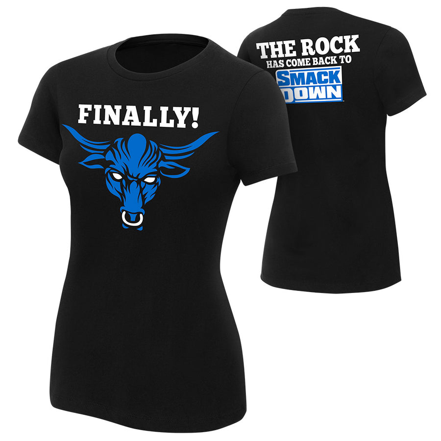 The Rock "SmackDown" Women's Authentic T-Shirt