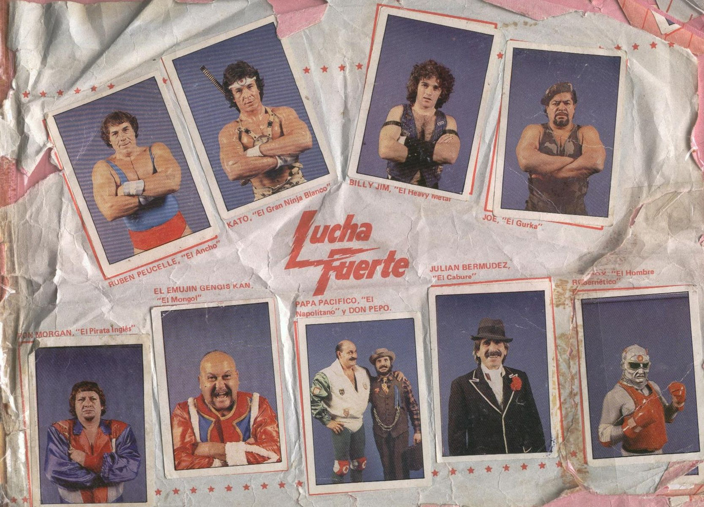 Lucha Fuerte Stickers Album From Argentina 1988 Stickers Album PW Catalog