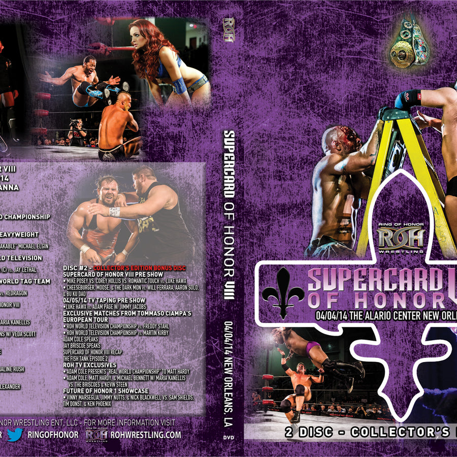 04/04/14 ROH "SUPERCARD OF HONOR VIII" COLLECTOR'S EDITION 2 DISC DVD