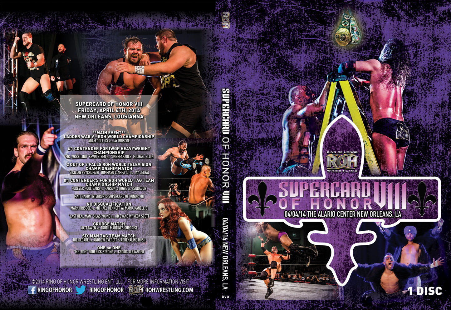 04/04/14 ROH "SUPERCARD OF HONOR VIII" DVD
