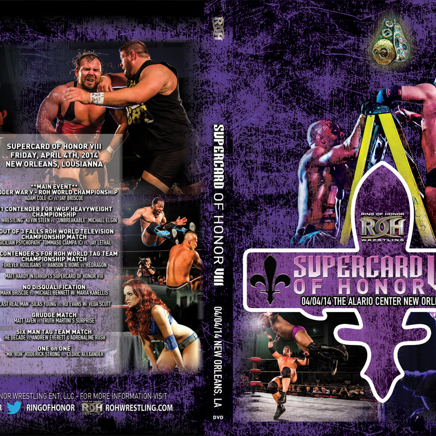 04/04/14 ROH "SUPERCARD OF HONOR VIII" DVD