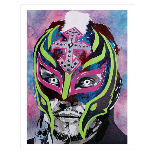 Rey Mysterio 11 x 14 Rob Schamberger Art Print Wall art PW Catalog