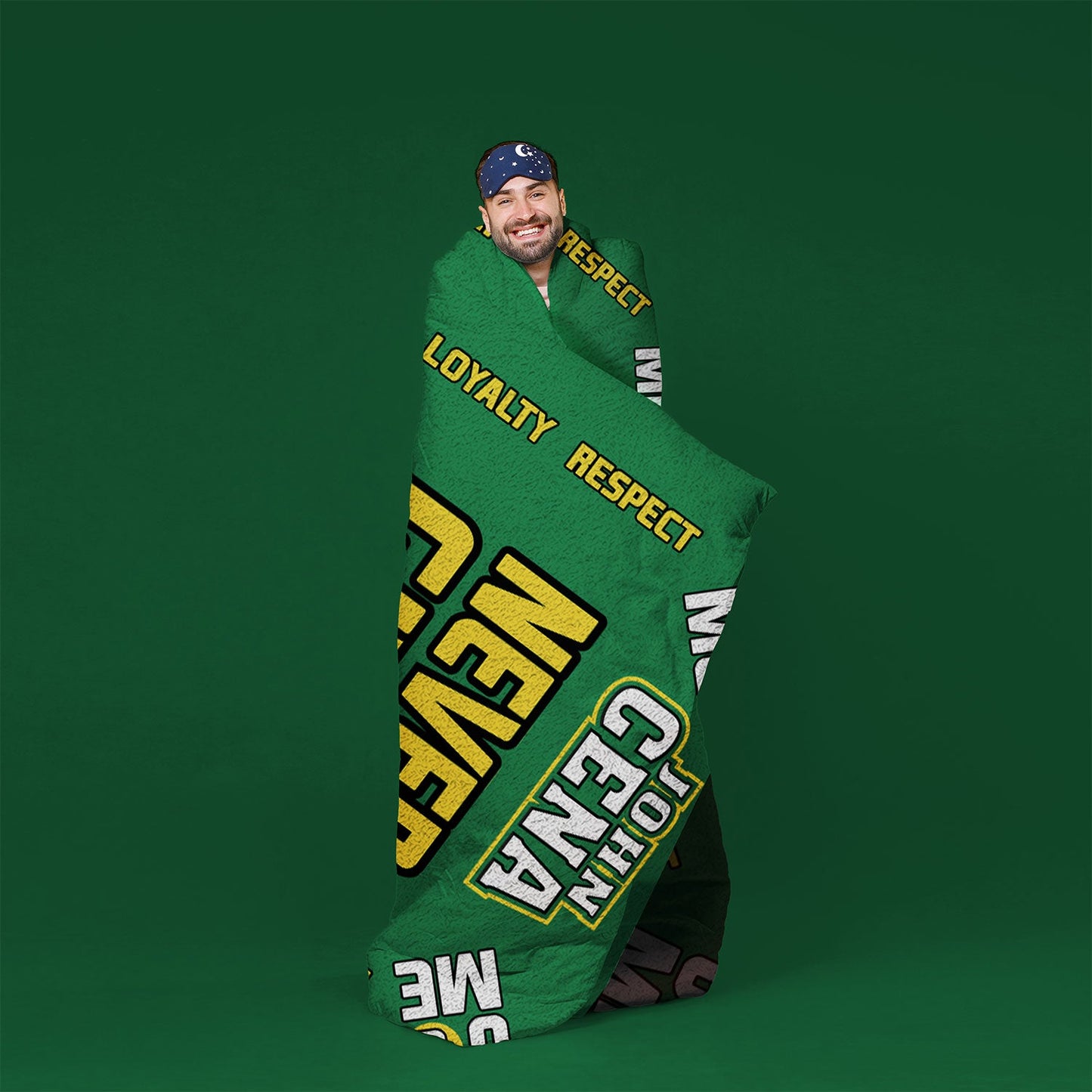 John Cena "Earn The Day" Sleep Squad Fleece Throw Blanket