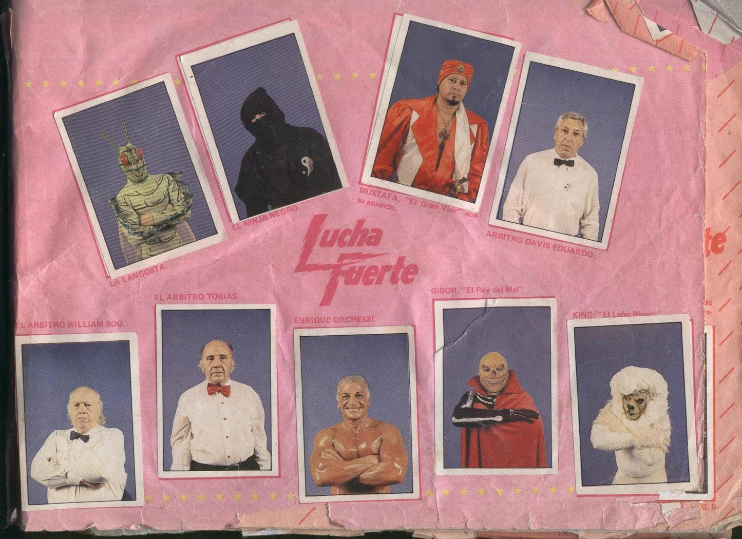 Lucha Fuerte Stickers Album From Argentina 1988 Stickers Album PW Catalog