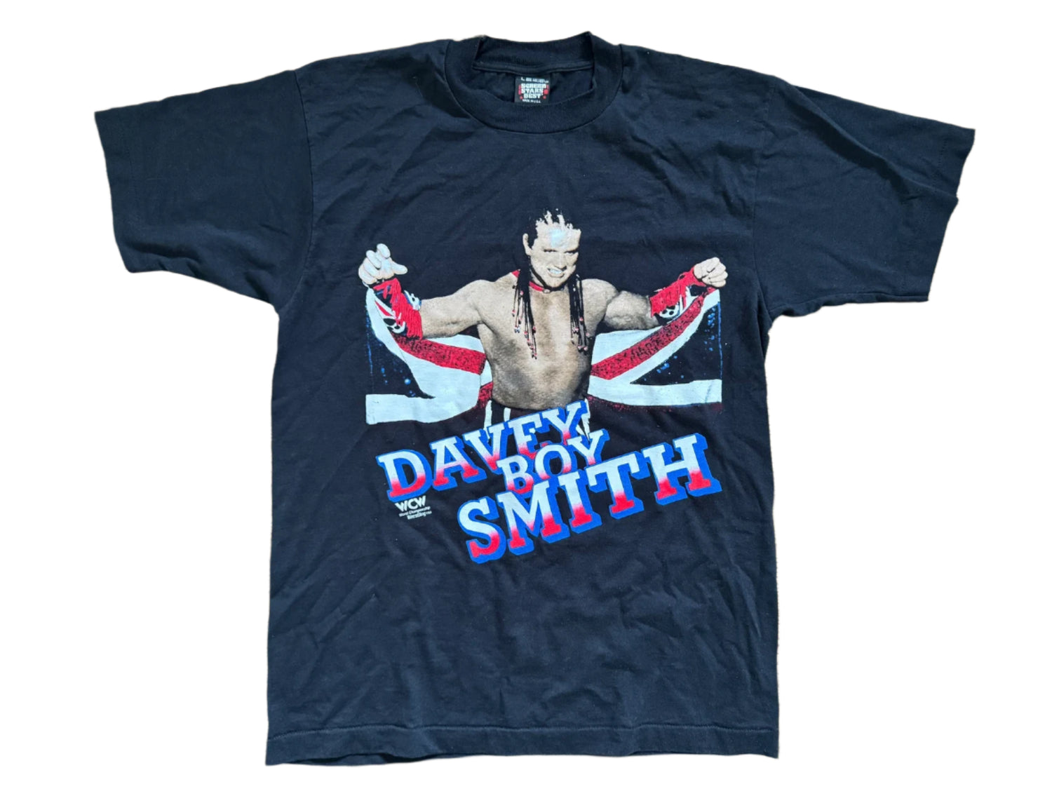WCW “British Bulldog” Davey Boy Smith T-Shirt 1993 Pwcatalog