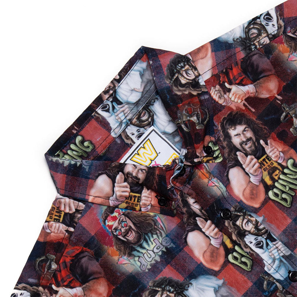 Mick Foley "Faces of Foley" RSVLTS Button Down Shirt 3