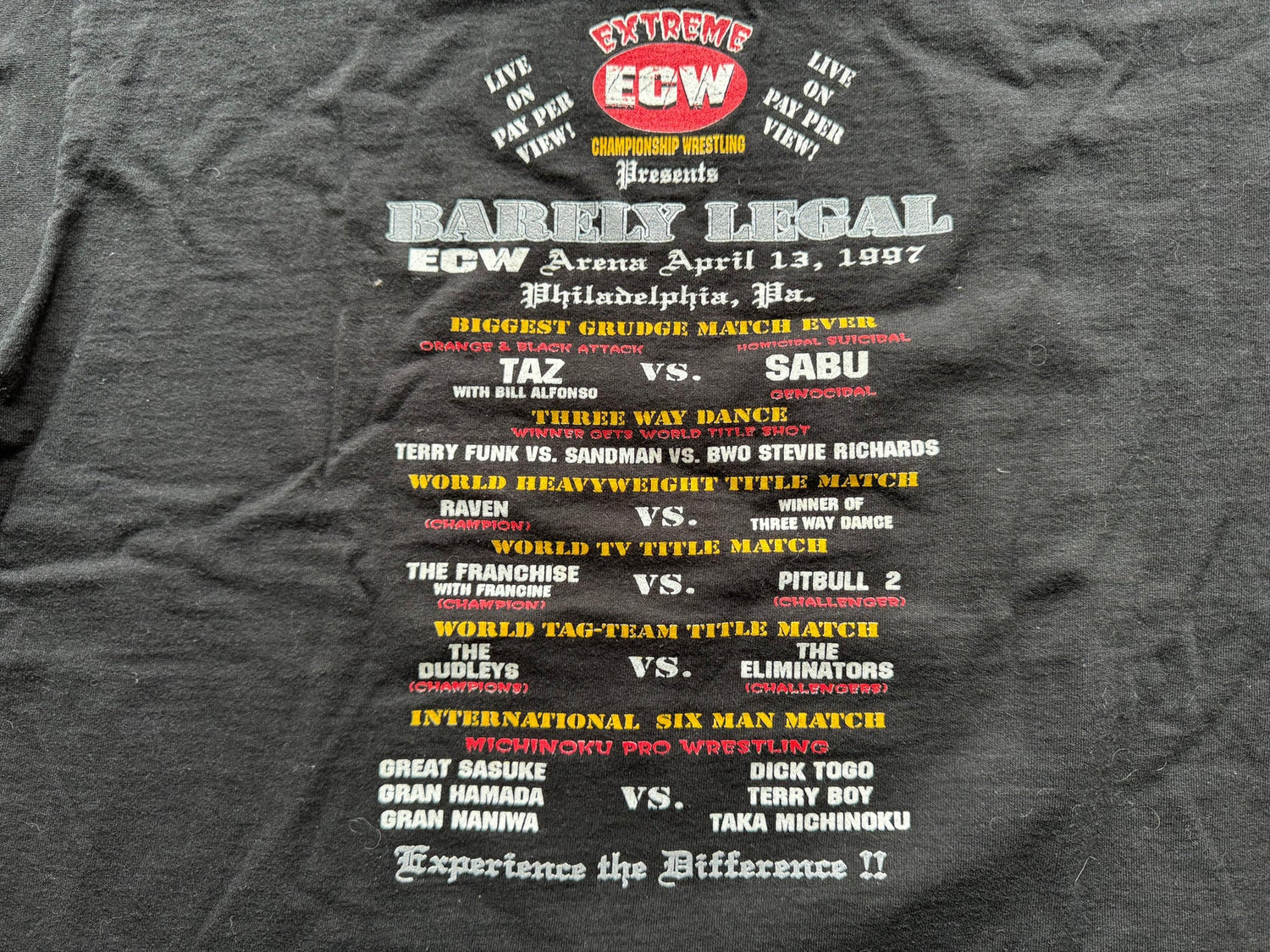1997 ECW Barely Legal T-Shirt Pwcatalog