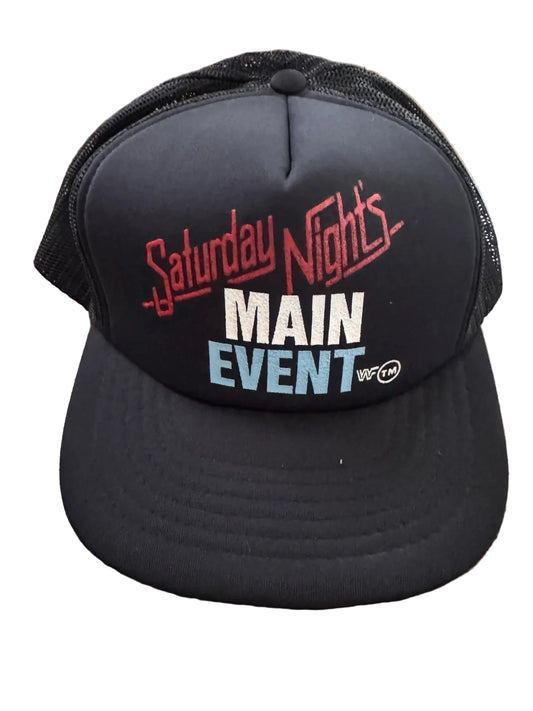 1985 WWF Saturday Nights Main Event trucker hat Pwcatalog