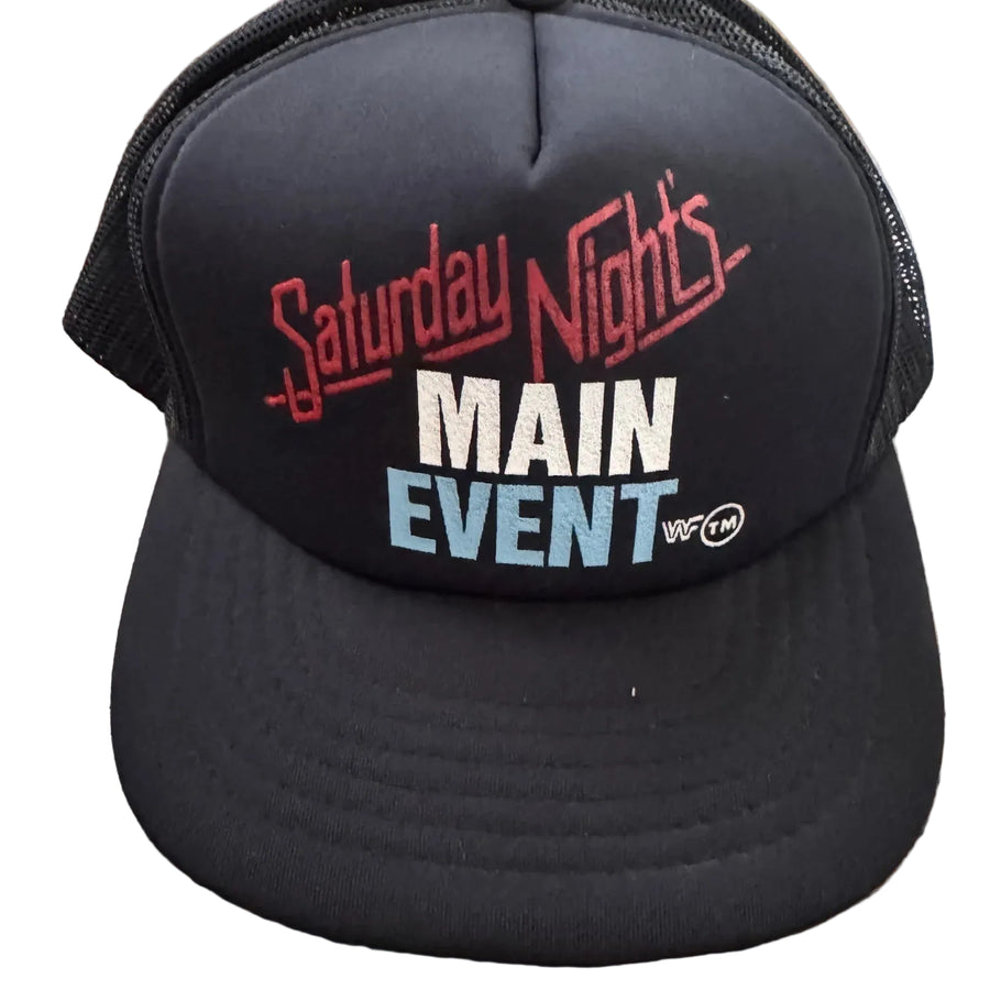 1985 WWF Saturday Nights Main Event trucker hat Pwcatalog