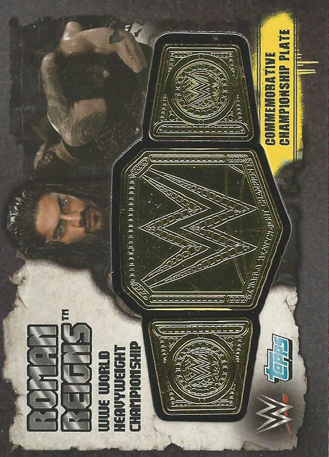 WWE Topps Slam Attax Takeover 2016 Roman Reigns Plate Card trading card PW Catalog
