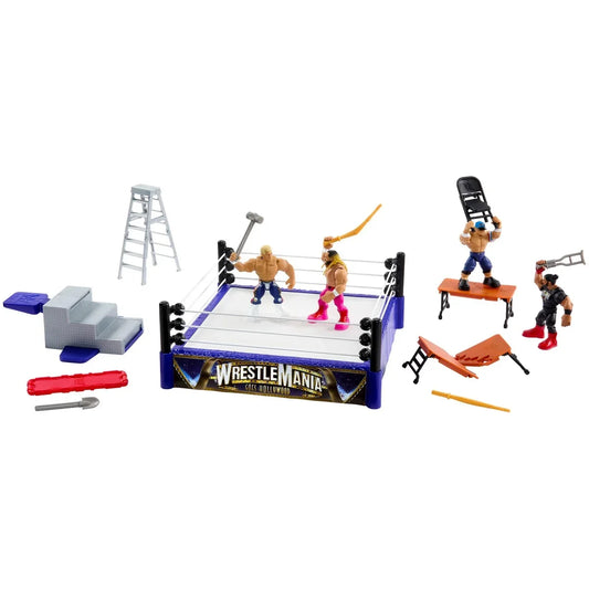 WWE Mattel Knuckle Crunchers Mini Mayhem WrestleMania Rebound Ring - image 2