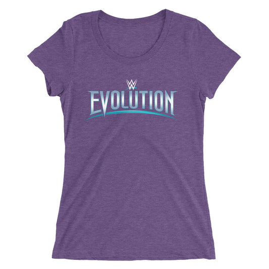 WWE Evolution Logo Women's Tri-Blend T-Shirt T-Shirt PWcatalog