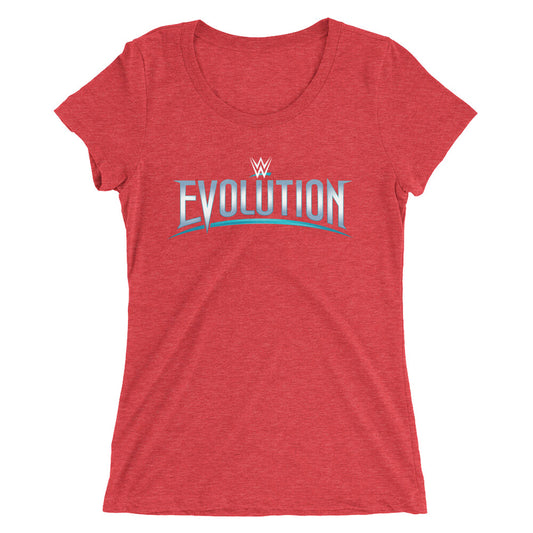 WWE Evolution Logo Women's Tri-Blend T-Shirt T-Shirt PWcatalog