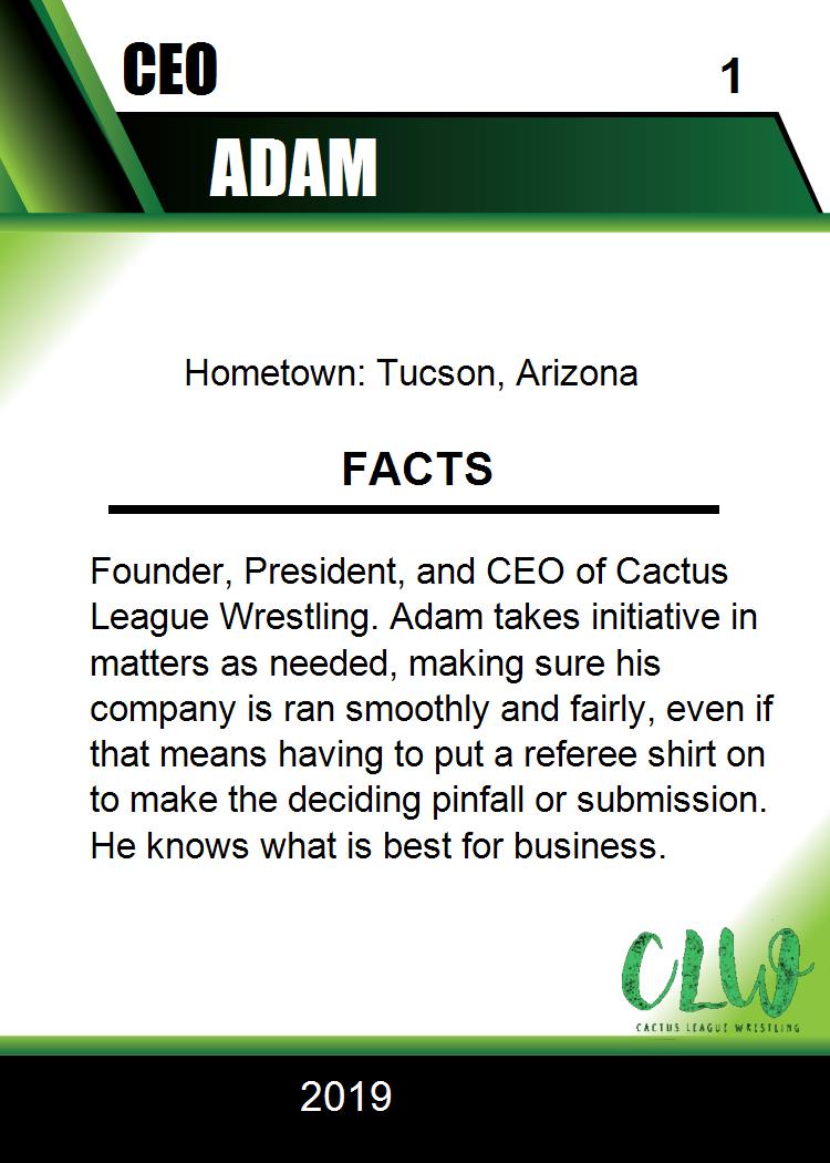 Adam trading card PW Catalog