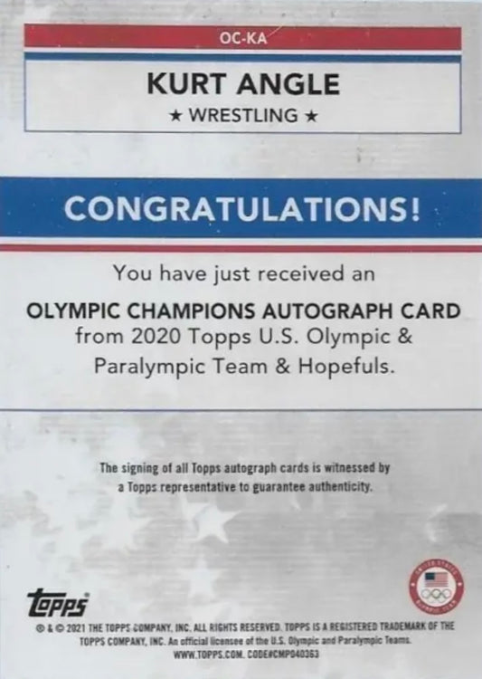 Olympic Champion – Kurt Angle