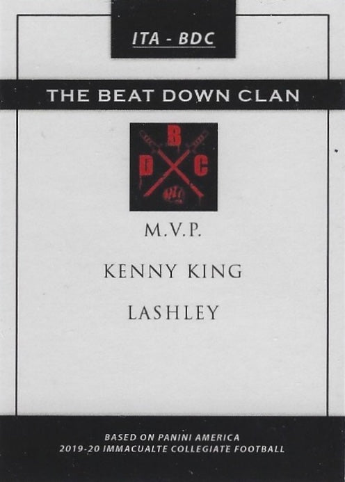 The Beat Down Clan – M.V.P. / Kenny King / Lashley trading card PW Catalog