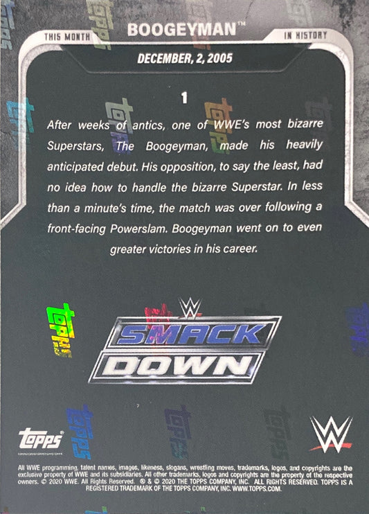 Smackdown – December 2, 2005 Boogeyman Makes HIS In-Ring Debut trading card PW Catalog