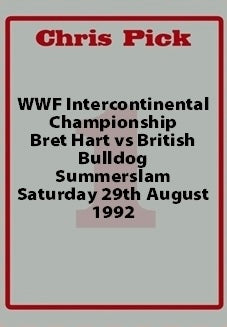Bret Hart vs British Bulldog