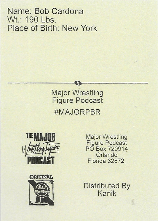 BOB Cardona trading card PW Catalog