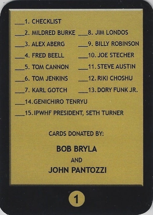 Checklist trading card PW Catalog