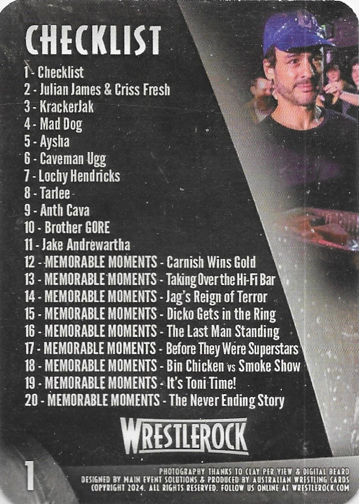 Checklist trading card PW Catalog