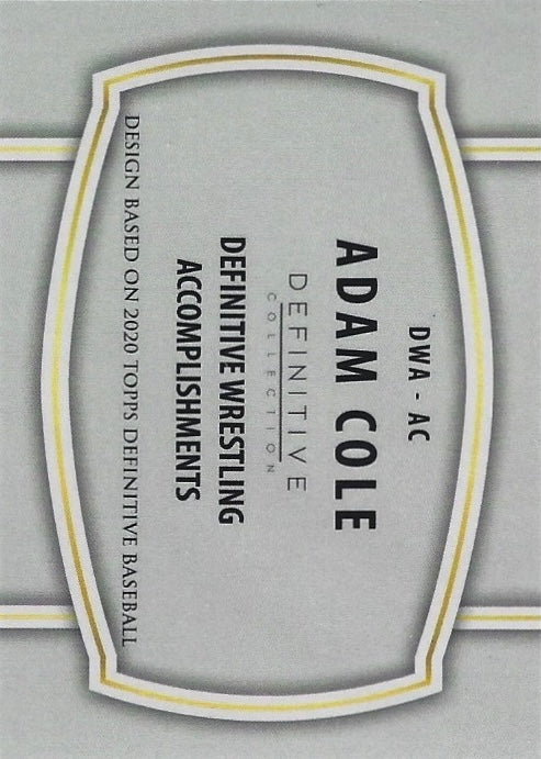 Adam Cole trading card PW Catalog